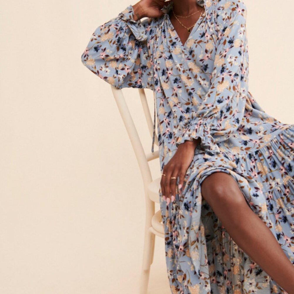 En Elly Autumn Floral Maxi Dress S